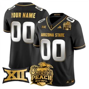 Custom  Arizona State Sun Devils 2025 Peach Bowl Gold Vapor  Black Limited