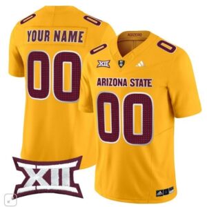Custom  Arizona State Sun Devils Home Patch Vapor   Gold