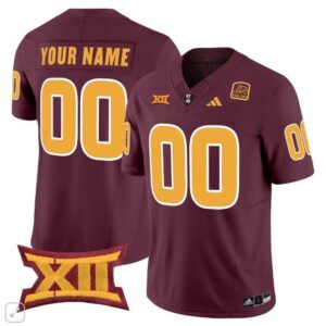 Custom  Arizona State Sun Devils Home Patch Vapor   Maroon