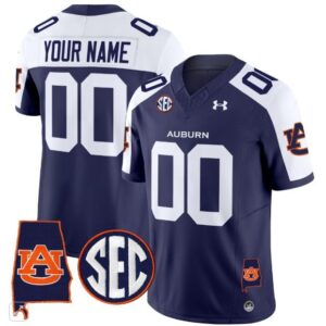 Custom  Auburn Tigers Alabama Patch Vapor SEC   Navy Alternate