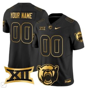 Custom  Baylor Bears Vapor Patch College   Black Gold