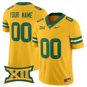 Custom  Baylor Bears Vapor Patch College   Gold