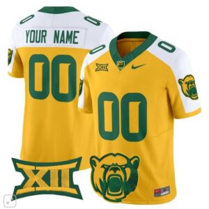 Custom  Baylor Bears Vapor Patch College   Gold Alternate