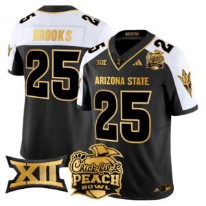 D. Brooks  #25 Arizona State Sun Devils 2025 Peach Bowl   Black Alternate