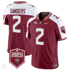D. Sanders  #2 Florida State Seminoles Scholar Patch Vapor   Maroon Alternate