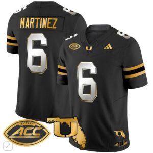 Damien Martinez  #6 Miami Hurricanes Vapor ACC Patch   Black Limited