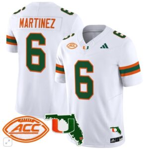 Damien Martinez  #6 Miami Hurricanes Vapor ACC Patch   White
