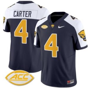 Daniel Carter  #4 Pittsburgh Panthers Vapor ACC Patch   Black Alternate