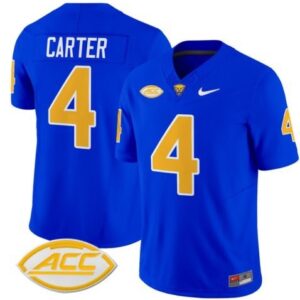 Daniel Carter  #4 Pittsburgh Panthers Vapor ACC Patch College   Royal
