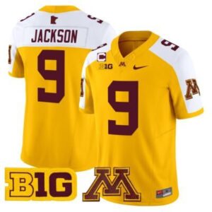 Daniel Jackson  #9 Minnesota Golden Gophers Vapor B1G Patch   Gold Alternate