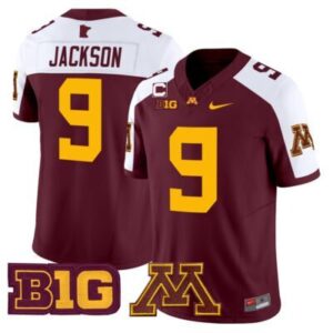 Daniel Jackson  #9 Minnesota Golden Gophers Vapor B1G Patch   Maroon Alternate