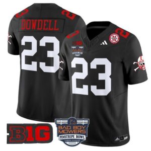 Dante Dowdell  #23 Nebraska Cornhuskers 2025 Pinstripe Bowl B1G Patch   Black