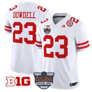 Dante Dowdell  #23 Nebraska Cornhuskers 2025 Pinstripe Bowl B1G Patch   White
