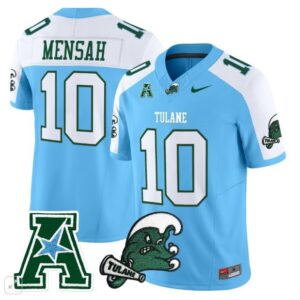 Darian Mensah  #10 Tulane Green Wave Home Vapor Patch   Blue Alternate