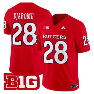 Dariel Djabome  #28 Rutgers Scarlet Knights Vapor Patch College  All  Red
