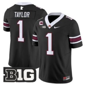 Darius Taylor  #1 Minnesota Golden Gophers Vapor B1G Patch   Black