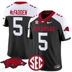 Darren McFadden  #5 Arkansas Razorbacks Home Vapor Patch   Black Alternate