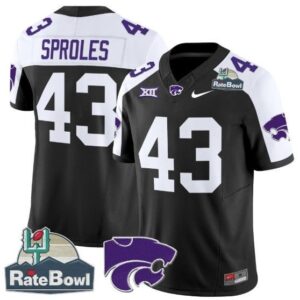 Darren Sproles  #43 Kansas State Wildcats 2025 Rate Bowl   Black Alternate