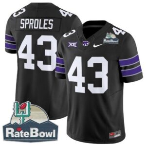 Darren Sproles  #43 Kansas State Wildcats 2025 Rate Bowl Patch   Black