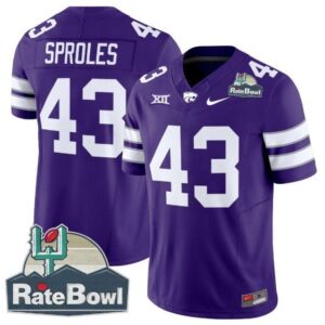 Darren Sproles  #43 Kansas State Wildcats 2025 Rate Bowl Patch   Purple