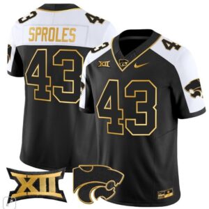 Darren Sproles  #43 Kansas State Wildcats Vapor College   - Black Alternate