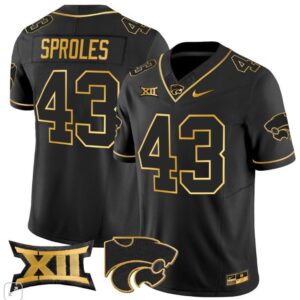 Darren Sproles  #43 Kansas State Wildcats Vapor College   Black Gold