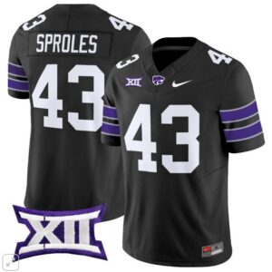 Darren Sproles  #43 Kansas State Wildcats Vapor Patch College   Black