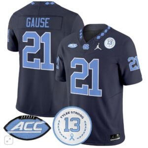 Davion Gause  #21 North Carolina Tar Heels Vapor ACC Tylee Strong 13   Navy