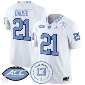 Davion Gause  #21 North Carolina Tar Heels Vapor ACC Tylee Strong 13   White