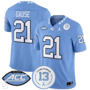 Davion Gause  #21 North Carolina Tar Heels Vapor Tylee Strong 13   Blue