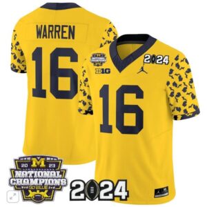Davis Warren  #16 Michigan Wolverines 2024 Michigan State Style Vapor  Gold