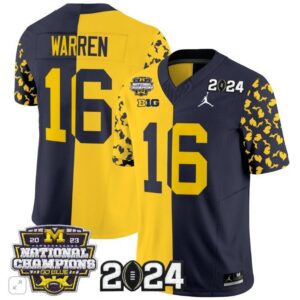 Davis Warren  #16 Michigan Wolverines 2024 Michigan State Style Vapor  Split