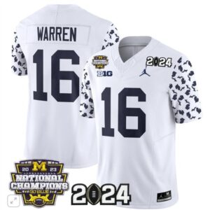 Davis Warren  #16 Michigan Wolverines 2024 Michigan State Style Vapor  White