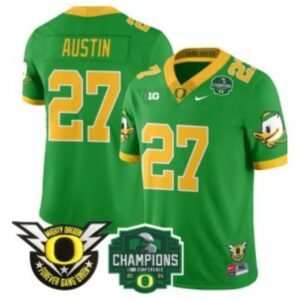 Daylen Austin  #27 Oregon Ducks Big Ten Champions Patch   Green