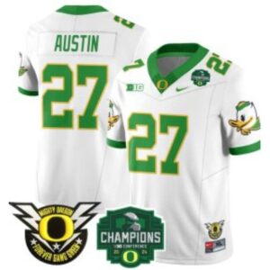 Daylen Austin  #27 Oregon Ducks Big Ten Champions Patch   White