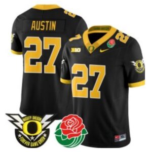 Daylen Austin  #27 Oregon Ducks Mighty Rose Bowl Patch   Black