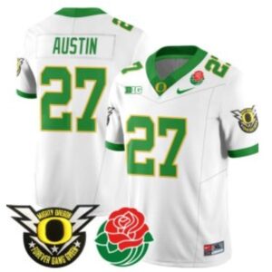 Daylen Austin  #27 Oregon Ducks Mighty Rose Bowl Patch   White