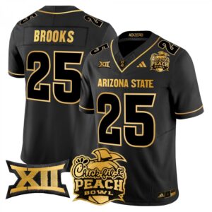 DeCarlos Brooks  #25 Arizona State Sun Devils 2025 Peach Bowl   Black Gold