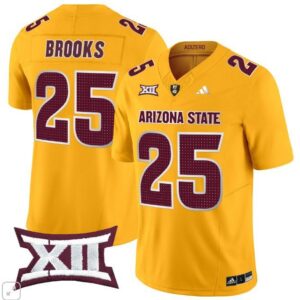 DeCarlos Brooks  #25 Arizona State Sun Devils Home Patch Vapor   Gold