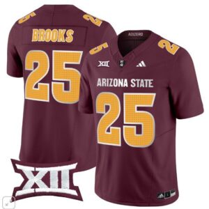 DeCarlos Brooks  #25 Arizona State Sun Devils Home Patch Vapor   Maroon