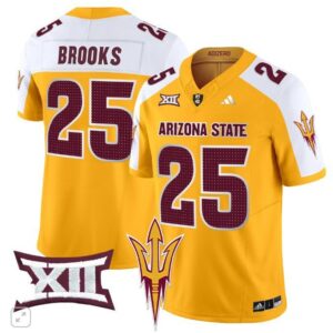 DeCarlos Brooks  #25 Arizona State Sun Devils Patch Vapor   Gold Alternate