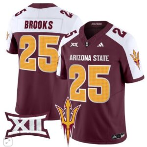 DeCarlos Brooks  #25 Arizona State Sun Devils Patch Vapor   Maroon Alternate