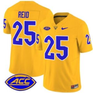 Desmond Reid  #25 Pittsburgh Panthers Vapor ACC Patch   Gold
