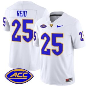 Desmond Reid  #25 Pittsburgh Panthers Vapor ACC Patch   White
