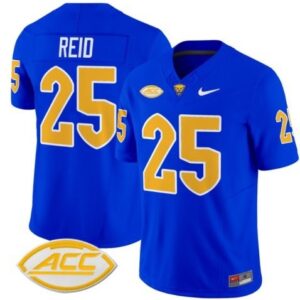 Desmond Reid  #25 Pittsburgh Panthers Vapor ACC Patch College   Royal