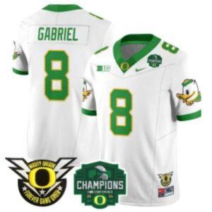 Dillon Gabriel  #8 Oregon Ducks Big Ten Champions Patch   White