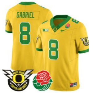 Dillon Gabriel  #8 Oregon Ducks Mighty Rose Bowl Patch   Gold