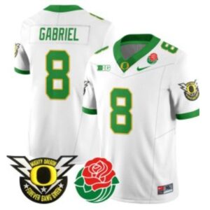 Dillon Gabriel  #8 Oregon Ducks Mighty Rose Bowl Patch   White