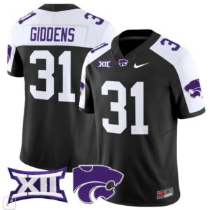 DJ Giddens  #31 Kansas State Wildcats Vapor Patch College   Black Alternate