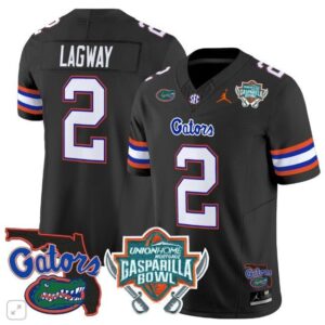 DJ Lagway  #2 Florida Gators Gasparilla Bowl Patch Vapor   Black